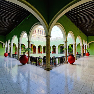 Kolonialer Palast in Merida, Mexiko