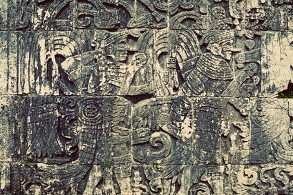 Maya Relief in Chichen Itza, Mexico