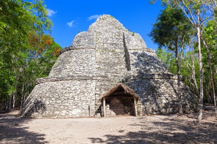 Xaibe Pyramide, Cobá, Mexico, Maya Ruinen