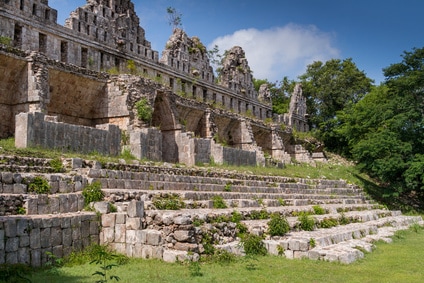 Maya Ruinen Uxmal, Mexico - Taubenhaus, Edificio de las Palomas, House of Pigeons